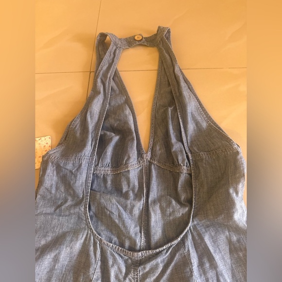 Free People Women's Blue Dance All Night Open Back Jumpsuit size 12 - Picture 10 of 16